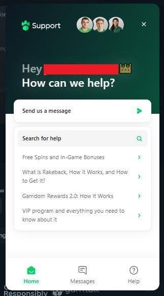 gamdom cusstomer support