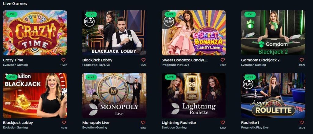 gamdom live casino