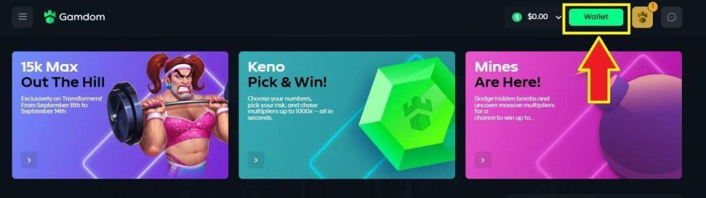 gamdom deposit