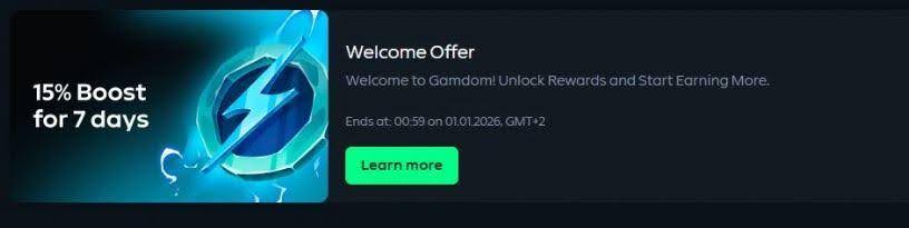 gamdom welcome bonus